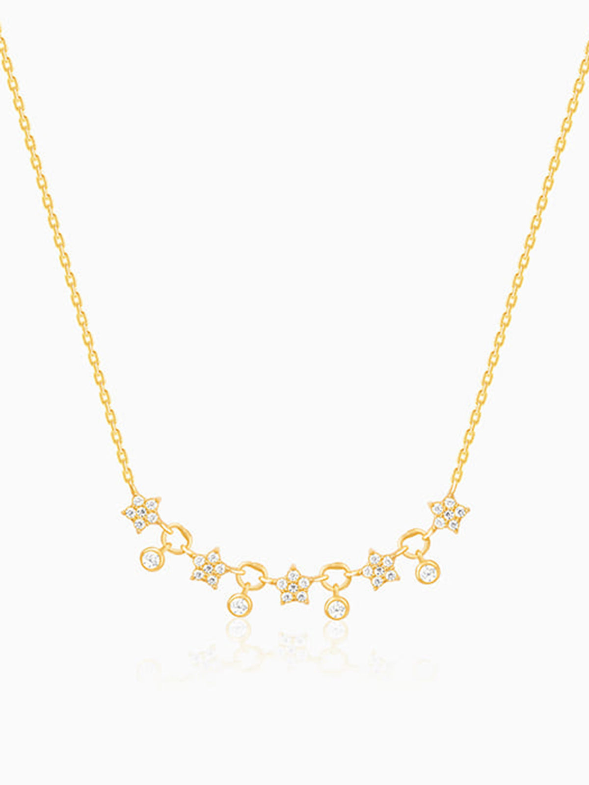 Golden Floral Serenade Necklace