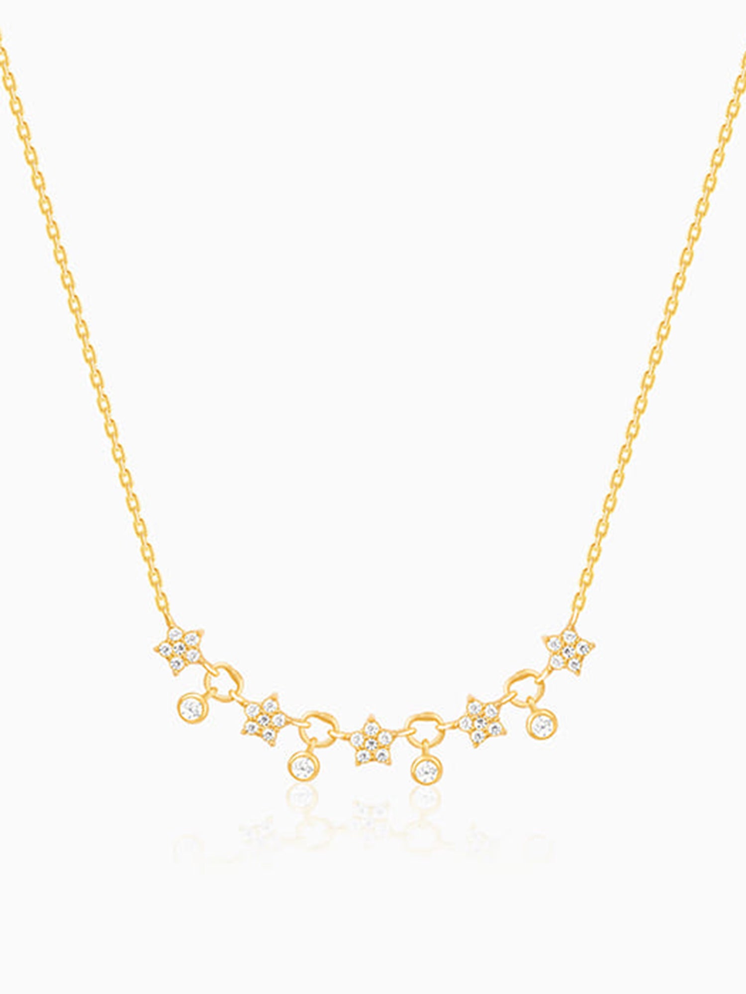Golden Floral Serenade Necklace