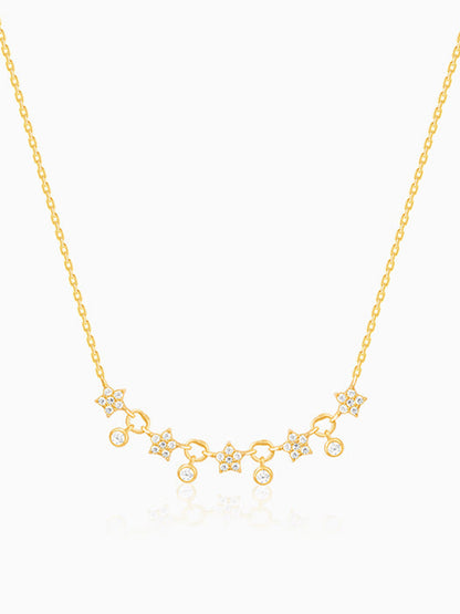 Golden Floral Serenade Necklace