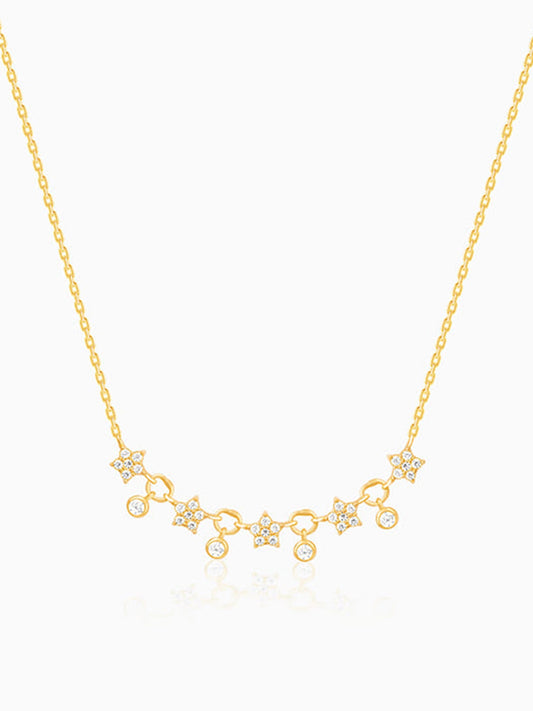 Golden Floral Serenade Necklace