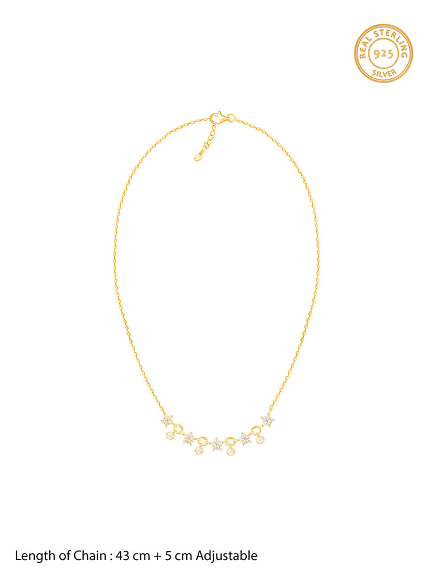 Golden Floral Serenade Necklace
