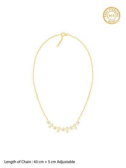 Golden Floral Serenade Necklace