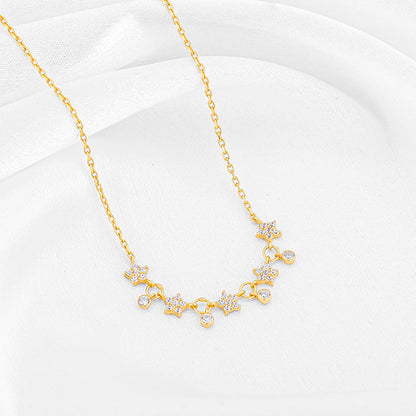 Golden Floral Serenade Necklace