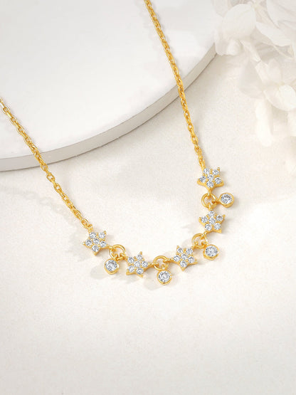Golden Floral Serenade Necklace