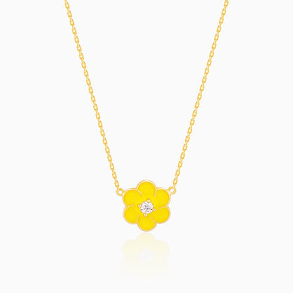 Golden Flower Power Necklace