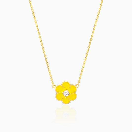 Golden Flower Power Necklace