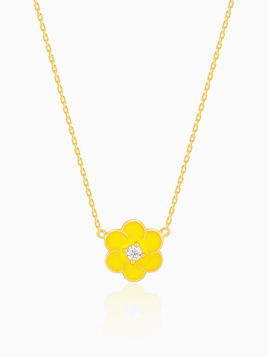 Golden Flower Power Necklace