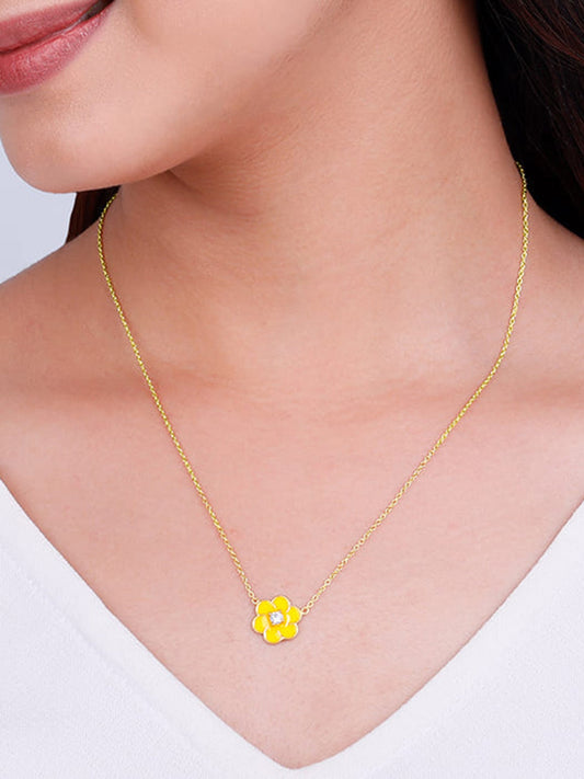 Golden Flower Power Necklace