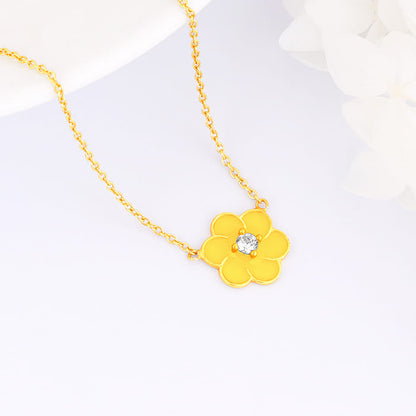 Golden Flower Power Necklace