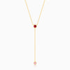 Golden Luminous Lariat Necklace