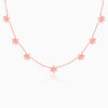 Rose Gold Blooming Floral Necklace