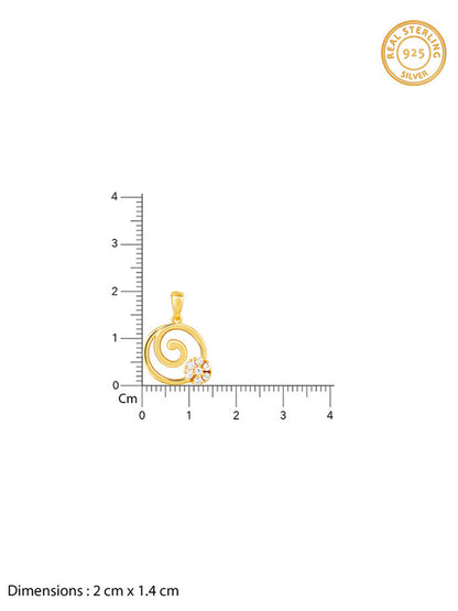 Golden Spiral Keepsake Pendant With Link Chain