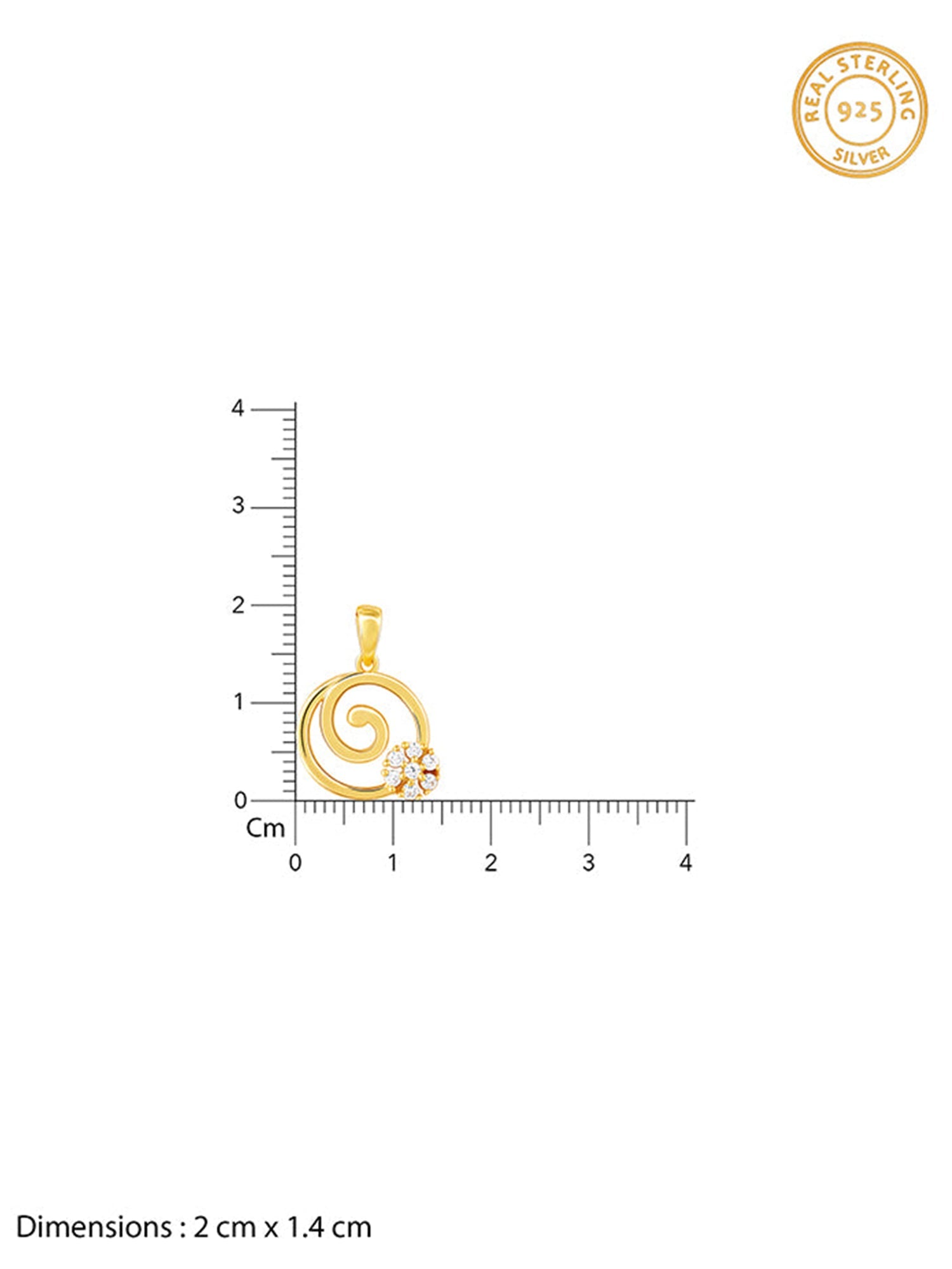 Golden Spiral Keepsake Pendant With Link Chain