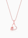 Rose Gold Love Blossom Pendant With Link Chain