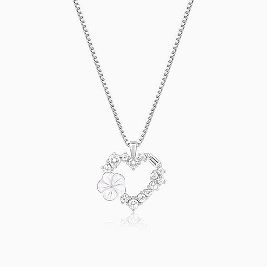 Silver Heartstring Pendant With Link Chain