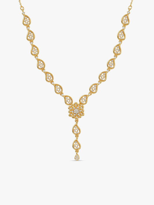 Golden Glorious Flower Necklace