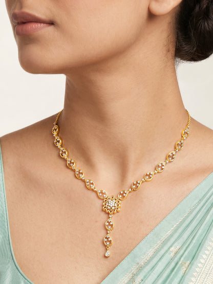 Golden Glorious Flower Necklace