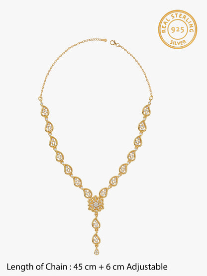 Golden Glorious Flower Necklace