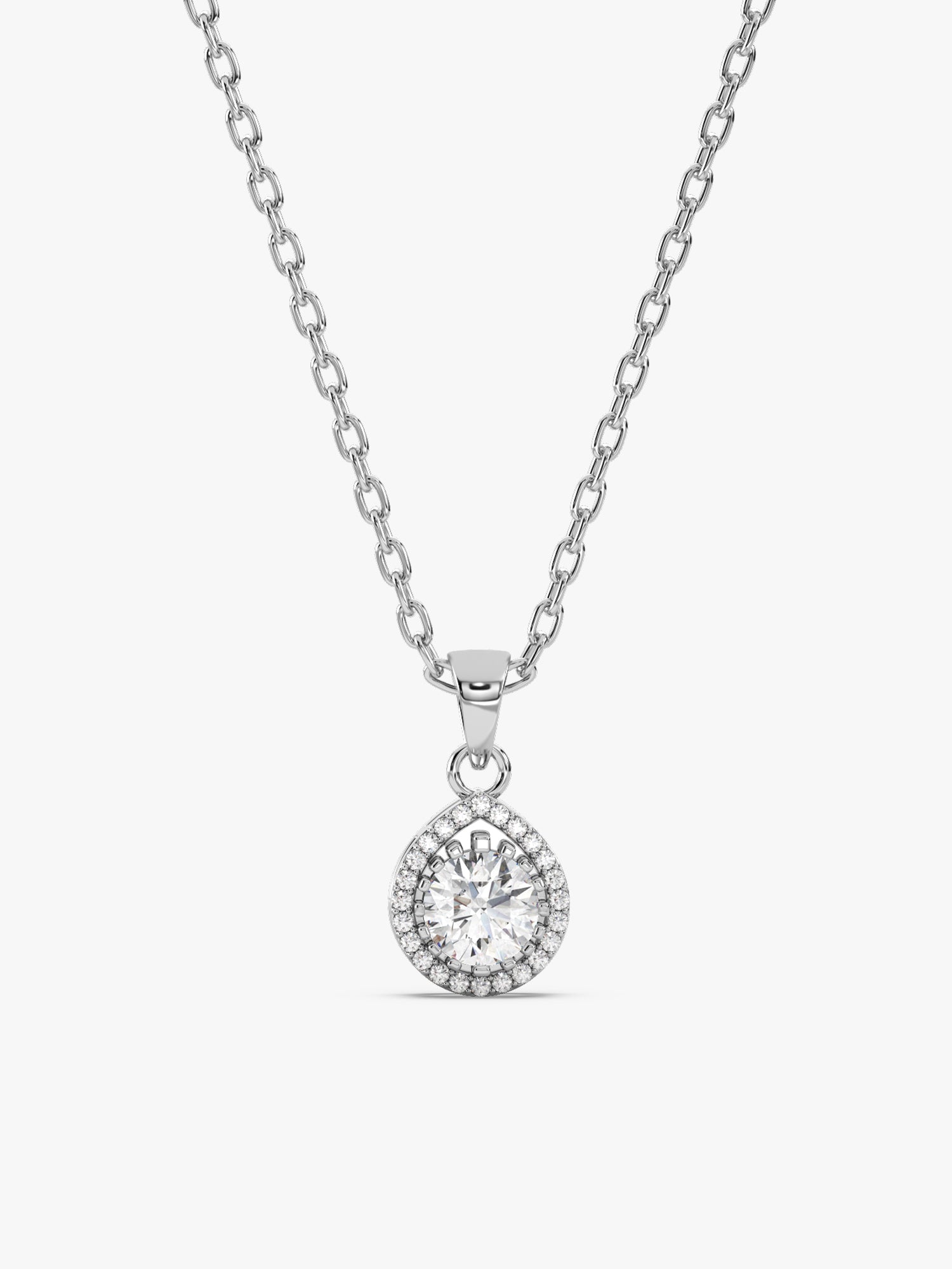 Silver Mirth Pendant With Link Chain