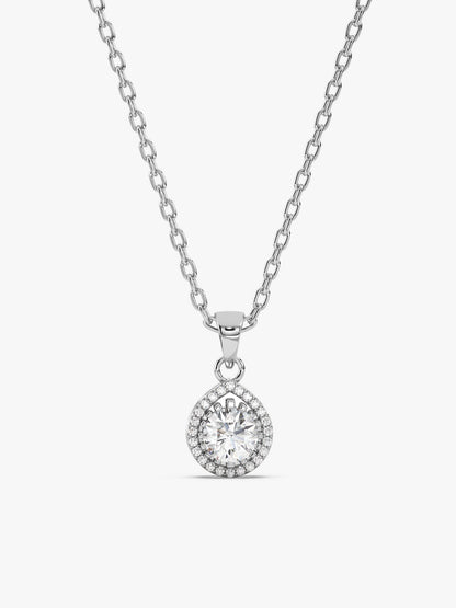 Silver Mirth Pendant With Link Chain