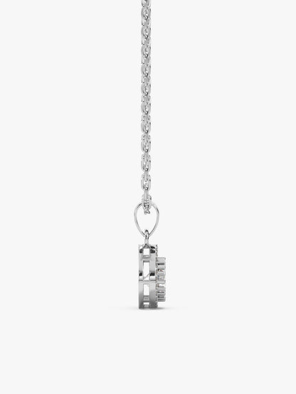 Silver Mirth Pendant With Link Chain