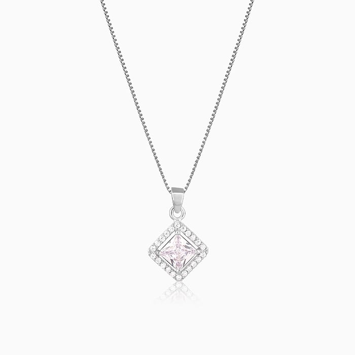 Silver Starlight Sparkle Pendant With Box Chain – GIVA Jewellery