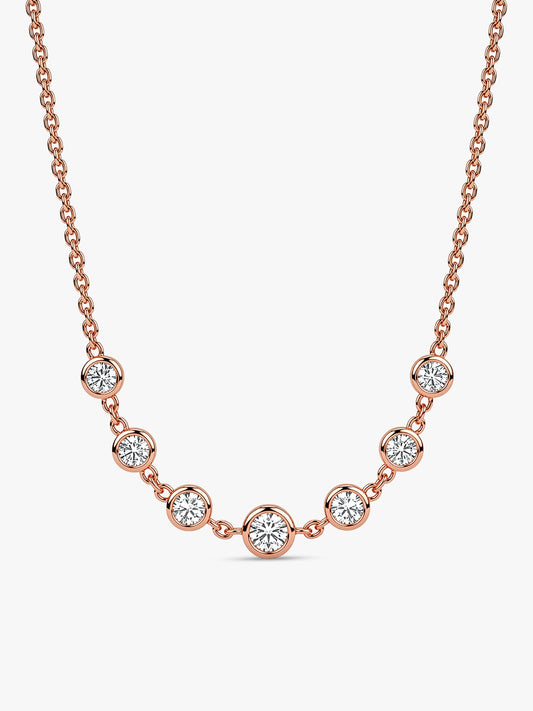 Rose Gold Stoned Necklace