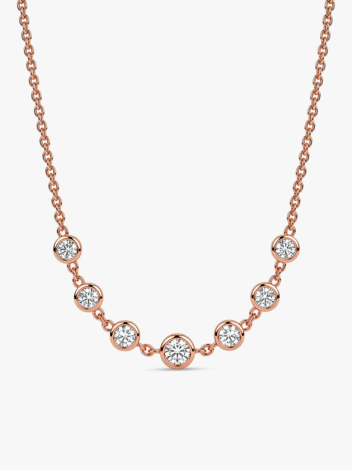 Rose Gold Stoned Necklace
