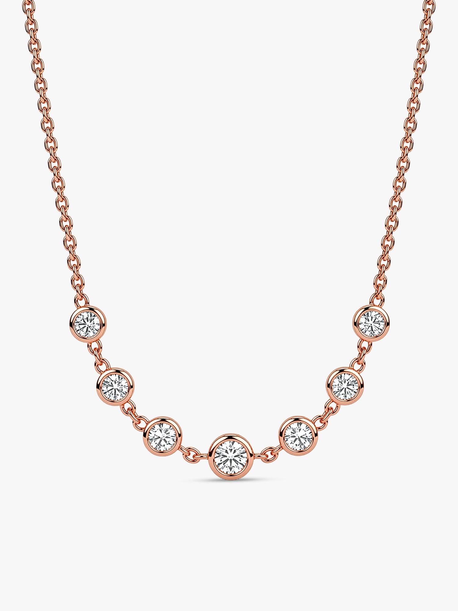 Rose Gold Stoned Necklace