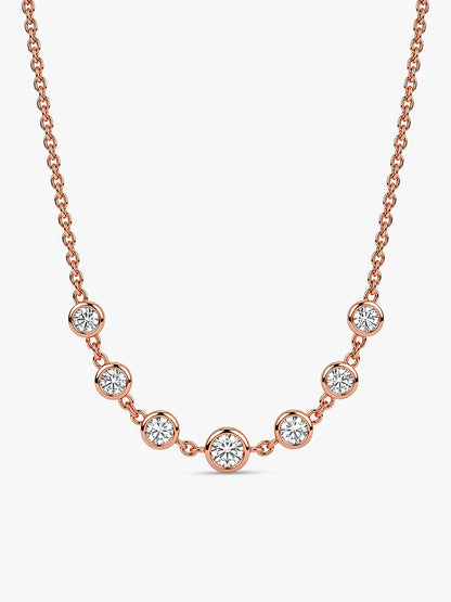 Rose Gold Stoned Necklace