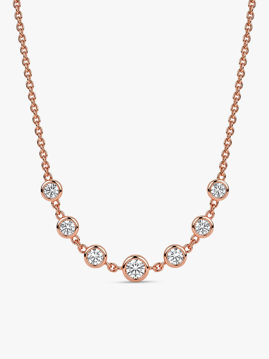 Rose Gold Stoned Necklace