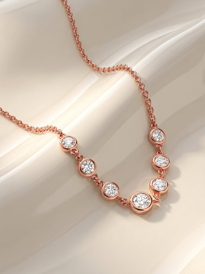 Rose Gold Stoned Necklace
