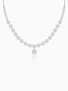 Silver Glittering Hexagon Necklace