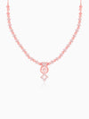 Rose Gold Floral Wheel Necklace