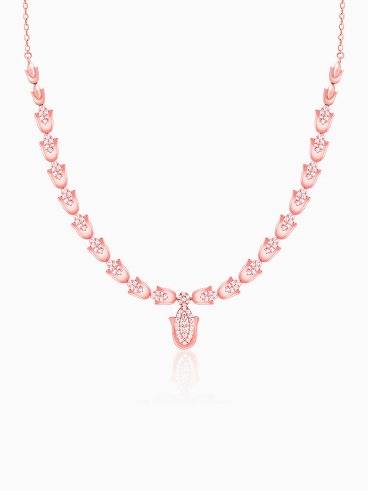 Rose Gold Classic Hamsa Necklace