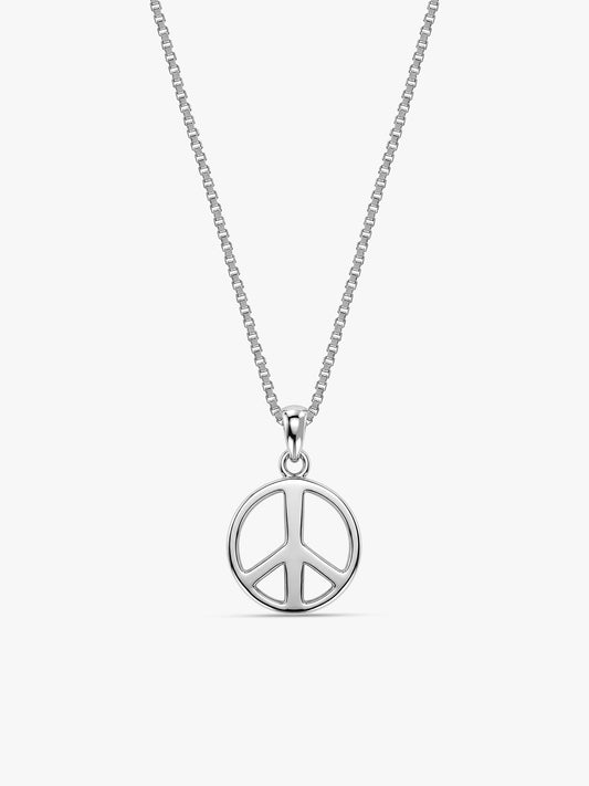 Silver Heavenly Peace Pendant With Box Chain For Him