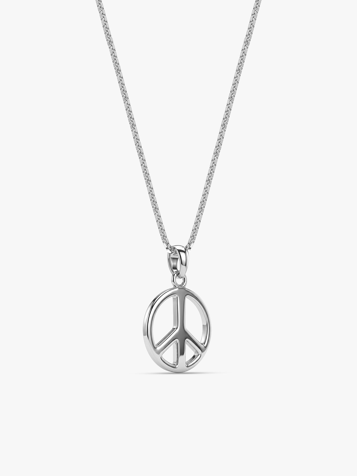 Silver Heavenly Peace Pendant With Box Chain For Him