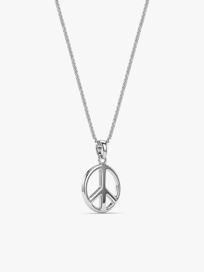 Silver Heavenly Peace Pendant With Box Chain For Him