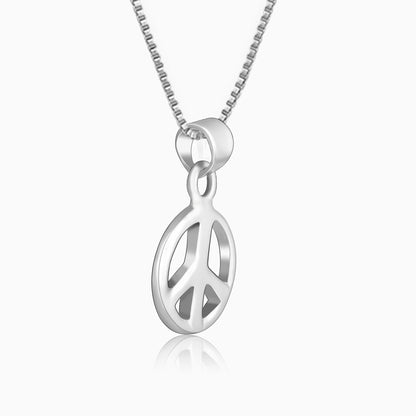 Silver Heavenly Peace Pendant With Box Chain For Him
