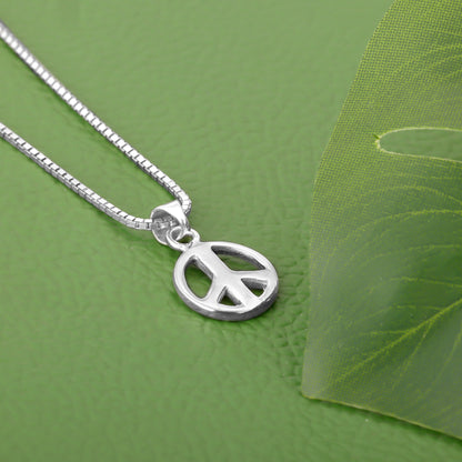 Silver Heavenly Peace Pendant With Box Chain For Him