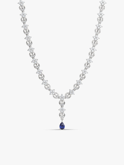 Silver Square Opulence Necklace