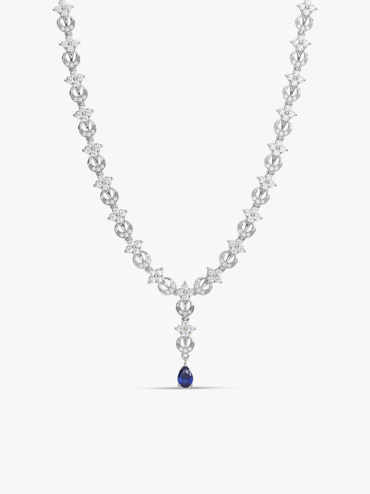 Silver Square Opulence Necklace