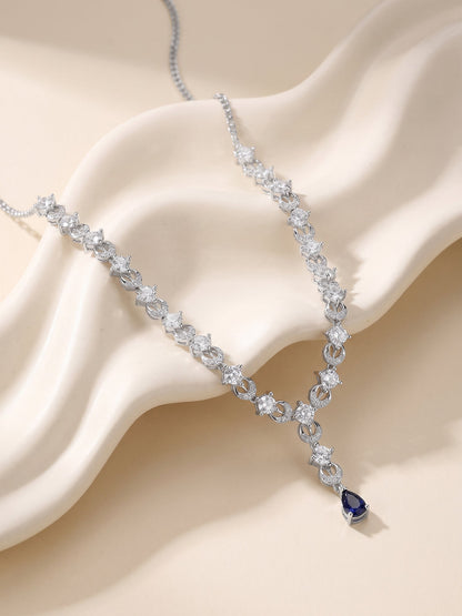 Silver Square Opulence Necklace