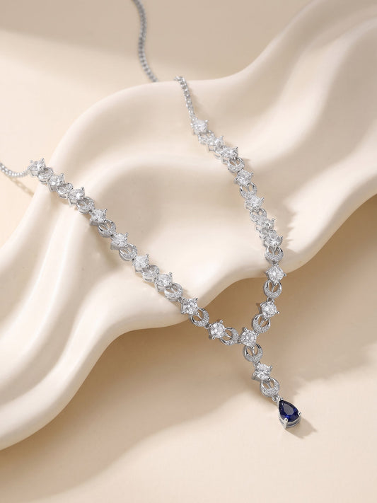 Silver Square Opulence Necklace