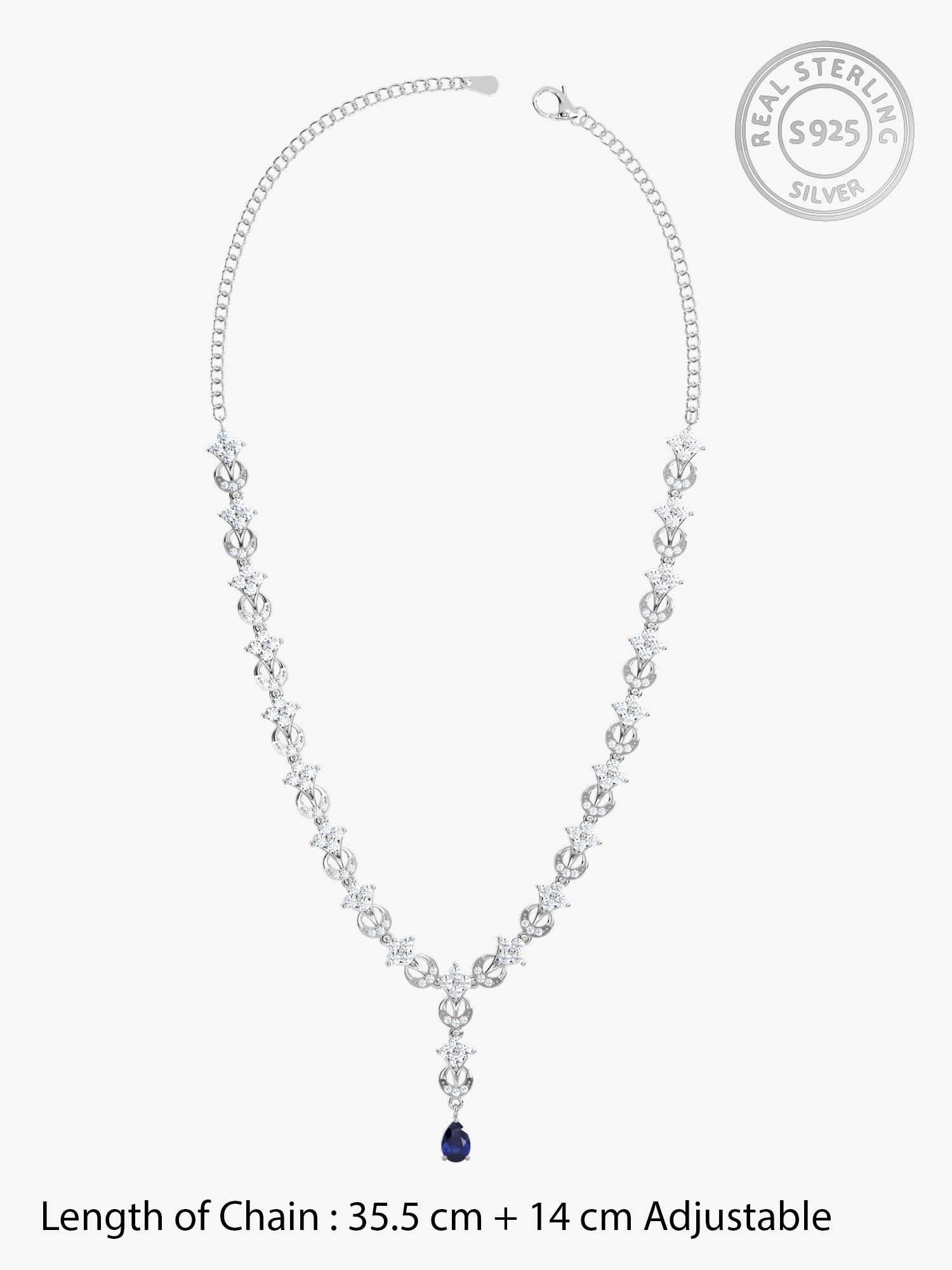 Silver Square Opulence Necklace