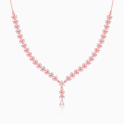 Rose Gold Floral Splurge Necklace