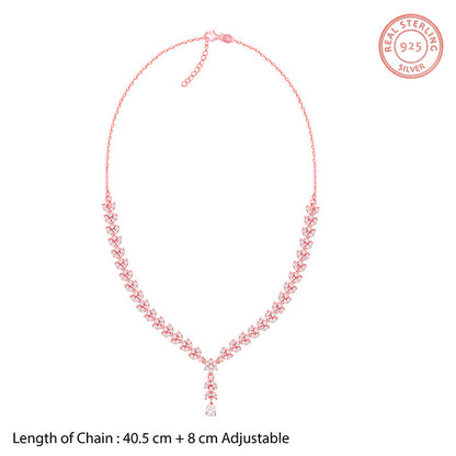 Rose Gold Floral Splurge Necklace