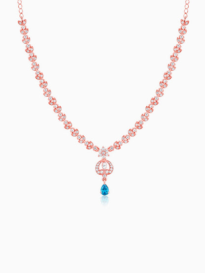 Golden Eternal Blue Necklace