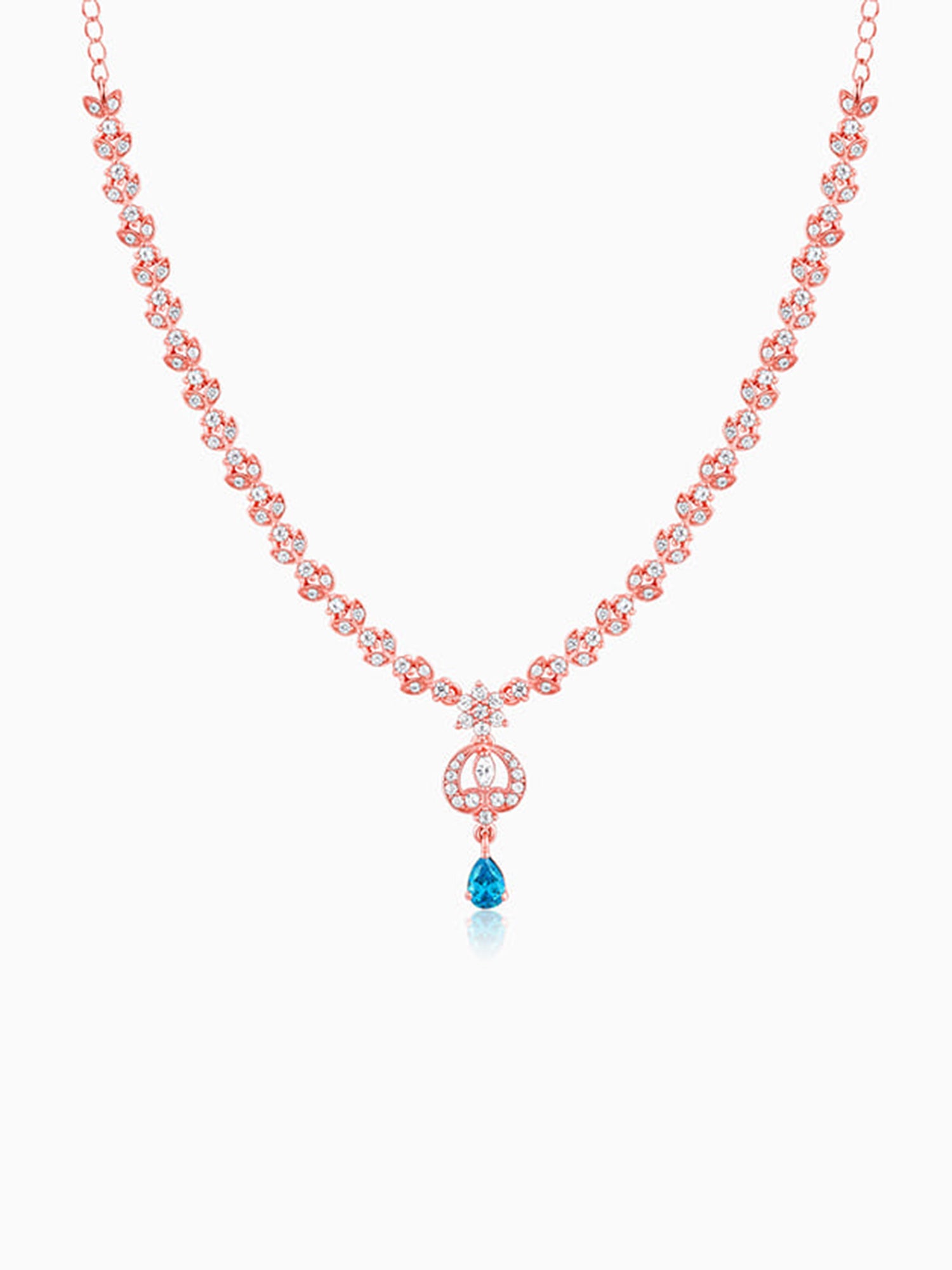Golden Eternal Blue Necklace