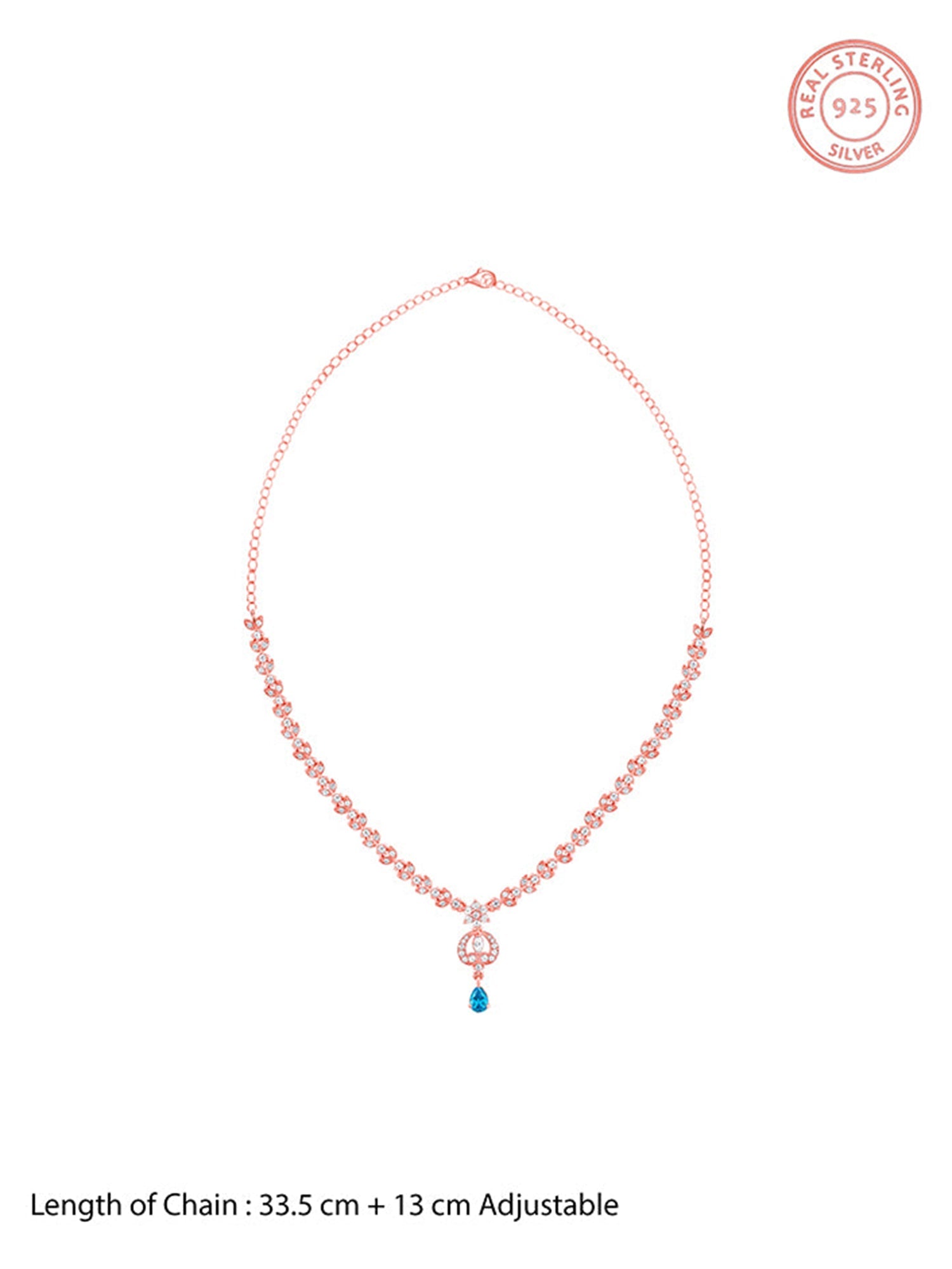 Golden Eternal Blue Necklace